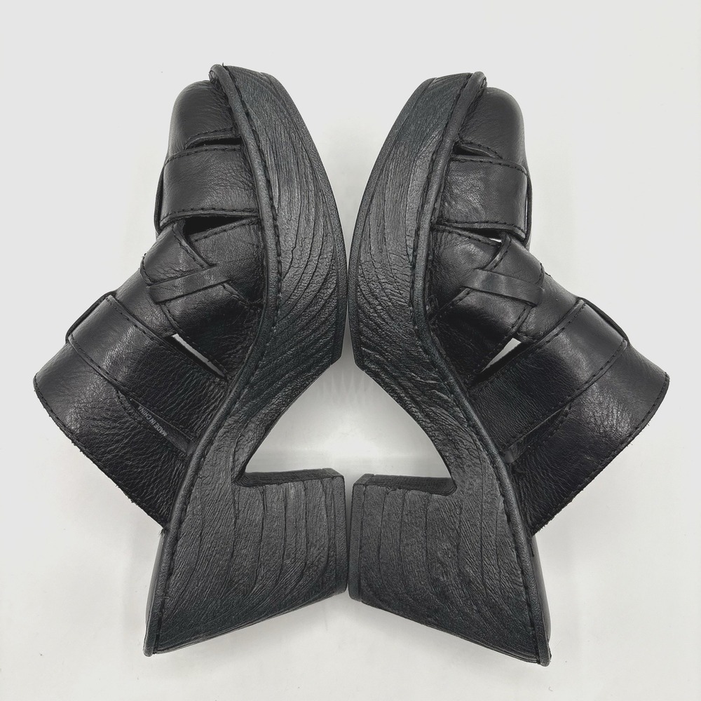 BORN Clog Women's Size 6 Black Leather Slip On Comfort Shoes NWOB - Picture 7 of 10